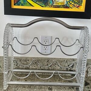 Glass and Metal Wine Rack